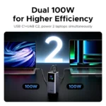 (W) UGREEN 200W 130W 100W Powerbank Nexode 25000mAh Laptop PD 130W Fast Charging for Dell Lenovo MacBook Air Samsung S24 iPhone 16 15 14 13 Pro Max for Pixel iPad Xiaomi Huawei Mobile Phones Power Adapter