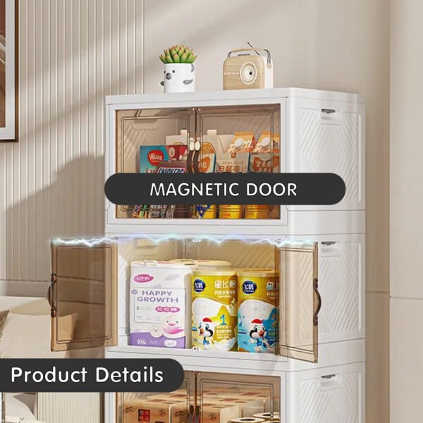 DR.STORAGE 3/5 Layers Large Capacity Storage Cabinet Folable Storage Cabinet Almari Pakaian