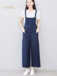 Eyouth 1518 Women’s Adjustable Strap Jumpsuit | Relaxed Wide-Leg Overalls